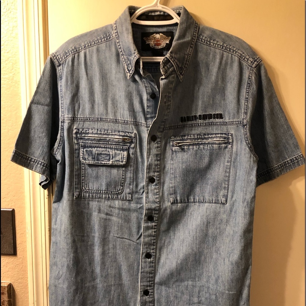 Harley Davidson Denim S Button Down
